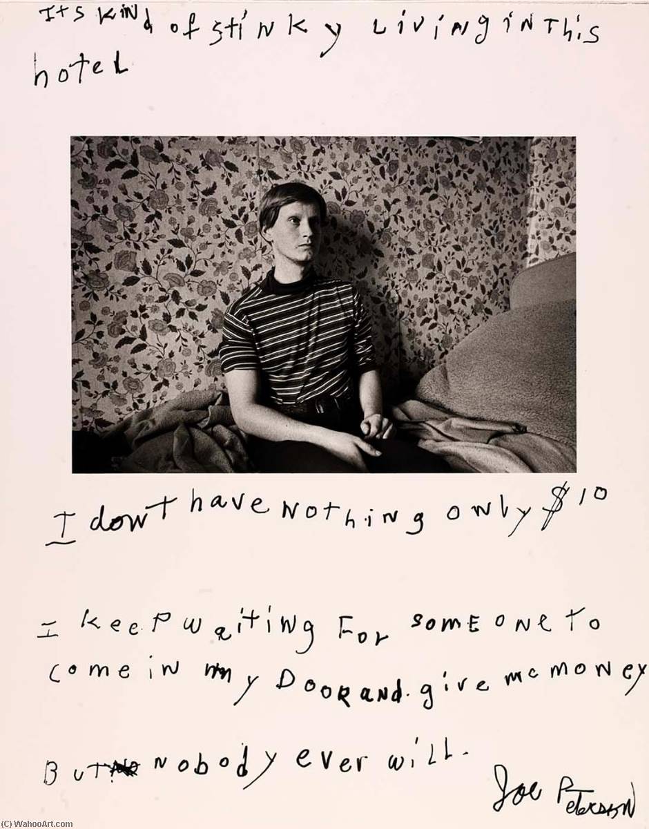 Untitled Its Kind Of Stinky Living In This Hotel I Dont Have Nothing Only 10 I Keep Waiting For Someone To Come In My Door And Give Me Money But Nobody Ever Will. Joe Peterson, From The Series Rich And Poor — Jim Goldberg