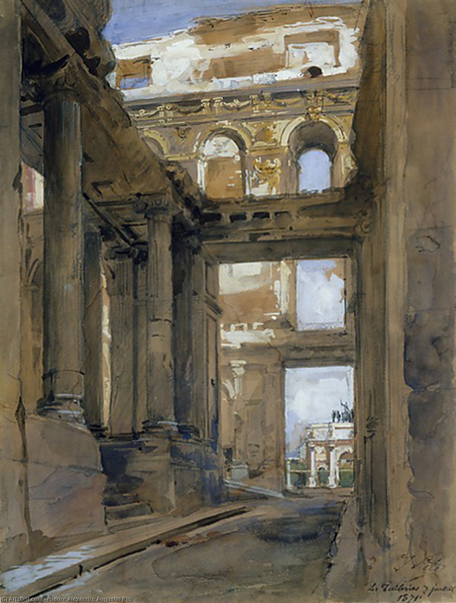 Ruins Of The Tuileries Palace — Isidore Alexandre Augustin Pils