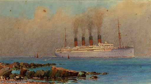Arundel Castle In The Solent Off The Isle Of Wight — Alma Claude Burlton Cull