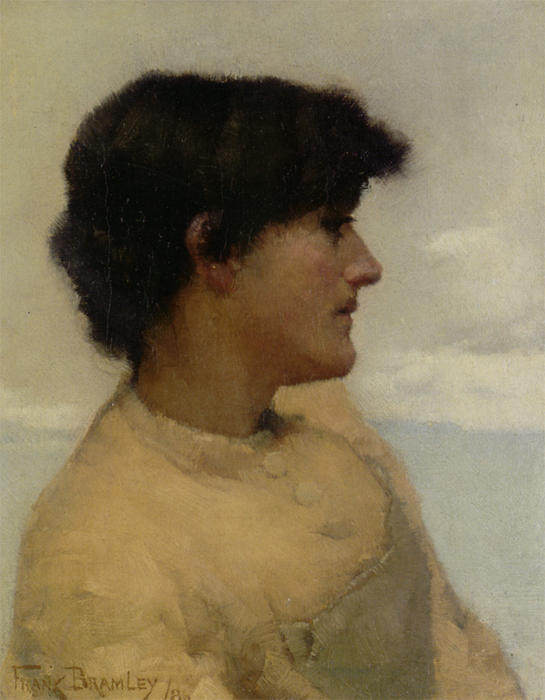 Study Of A Fishergirl — Frank Bramley
