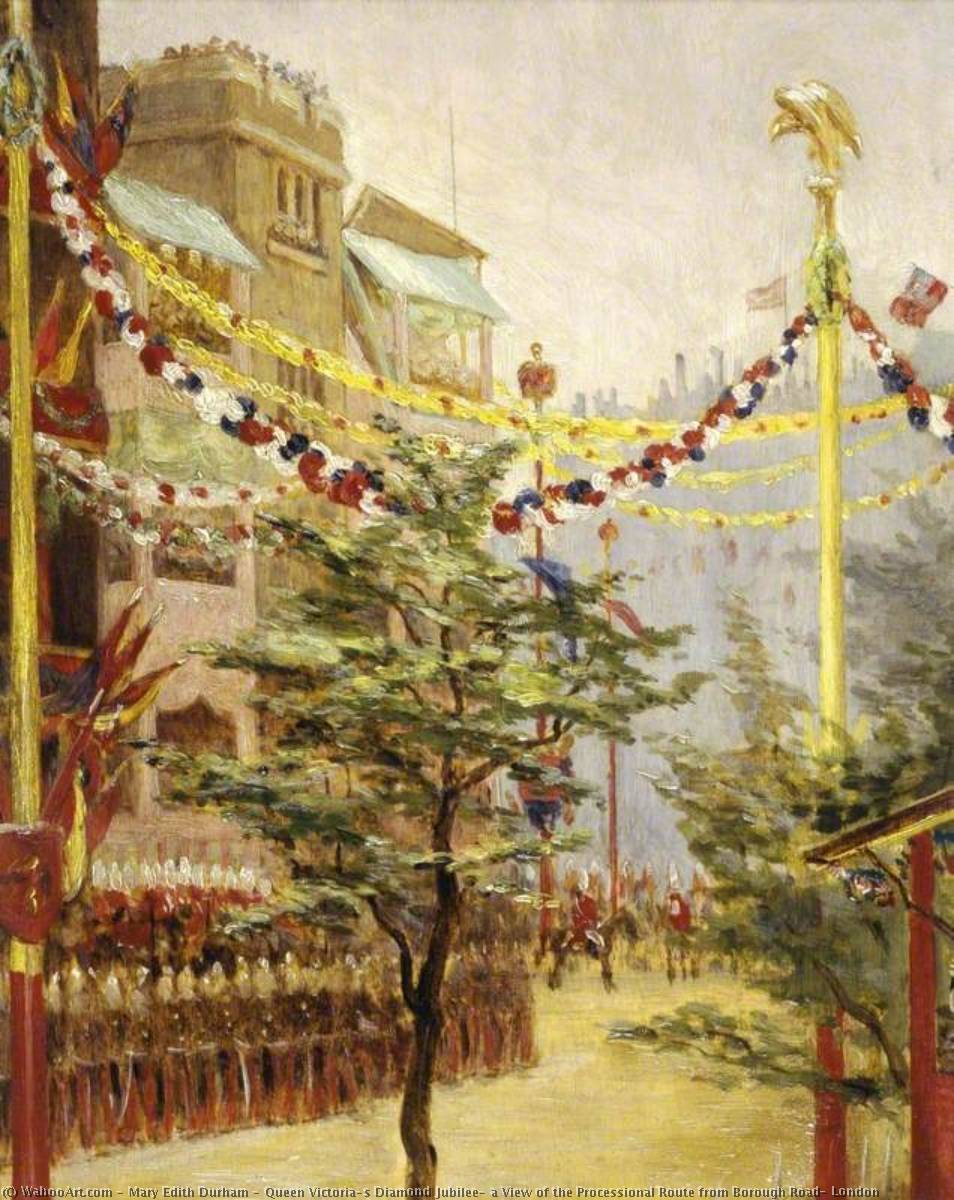 Queen Victoria's Diamond Jubilee, A View Of The Processional Route From Borough Road, London — Mary Edith Durham