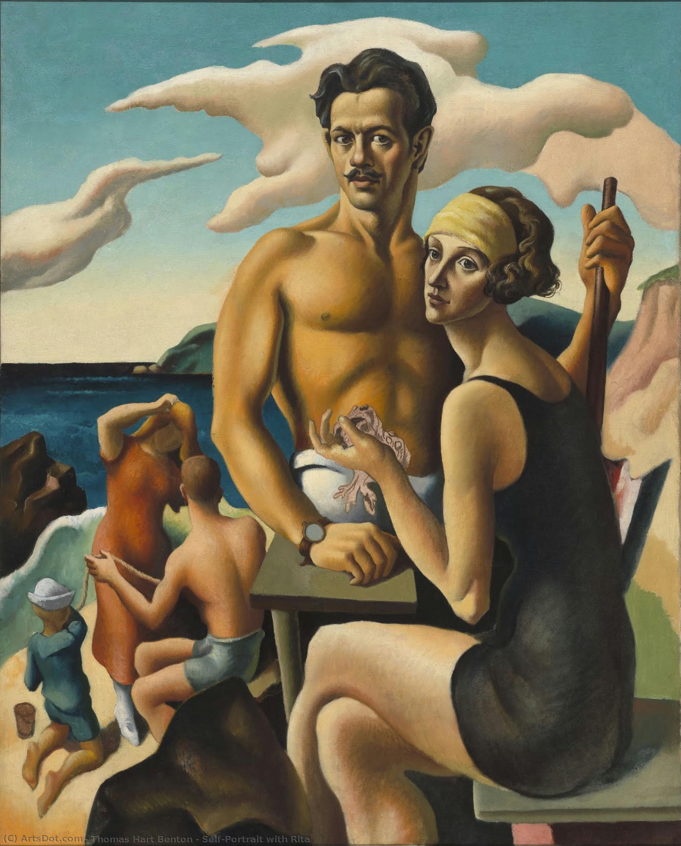 Self-portrait With Rita — Томас Харт Бентън