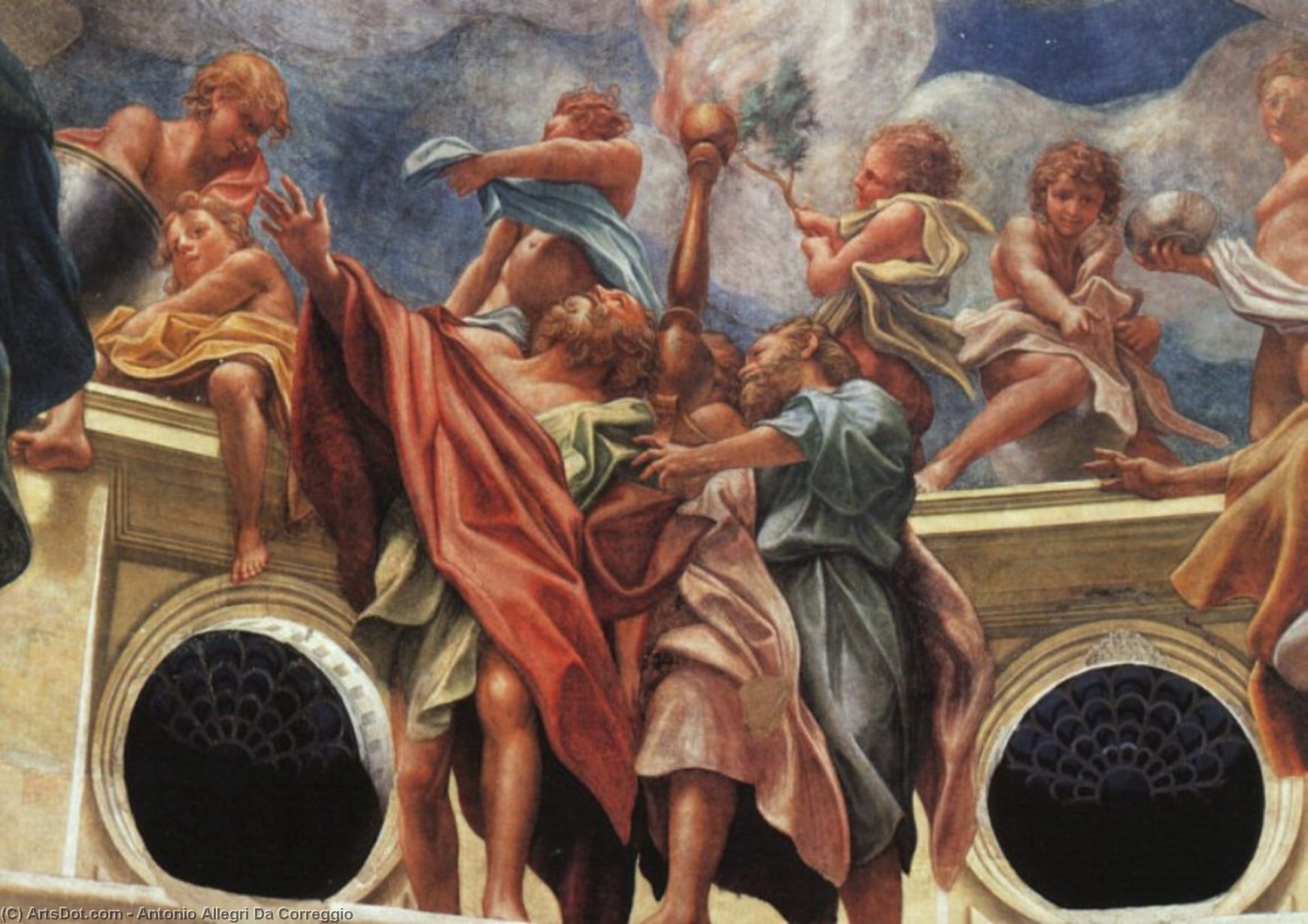 The Assumption Of The Virgin (detail) — Antonio Allegri Da Correggio
