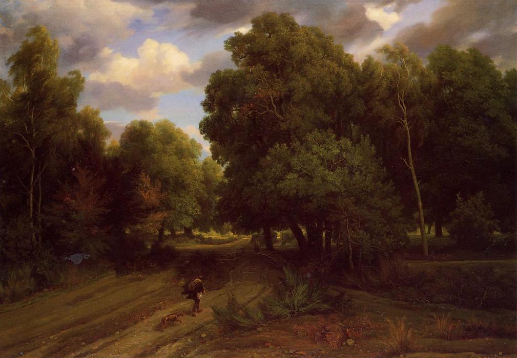 The Crossroads At The Eagle's Nest, Forest Of Fontainebleau — Charles-françois Daubigny