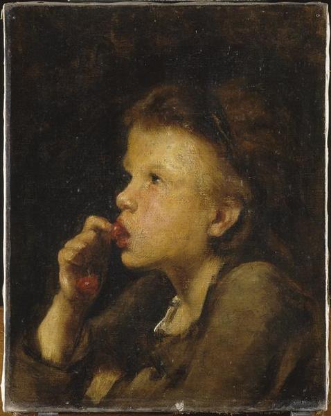 La Petite Mangeuse De Cerises L'enfant Aux Cerises (autre Titre) — Boulard Auguste Père