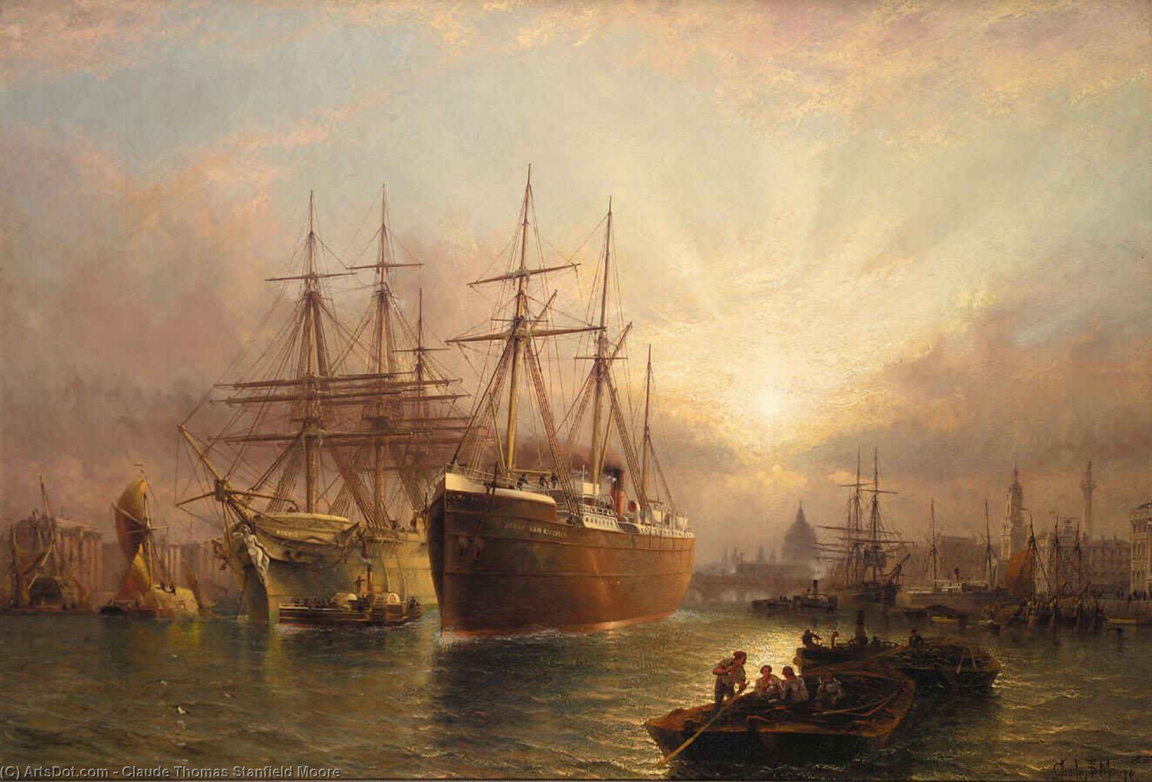 The Thames At Greenwich — Claude Thomas Stanfield Moore