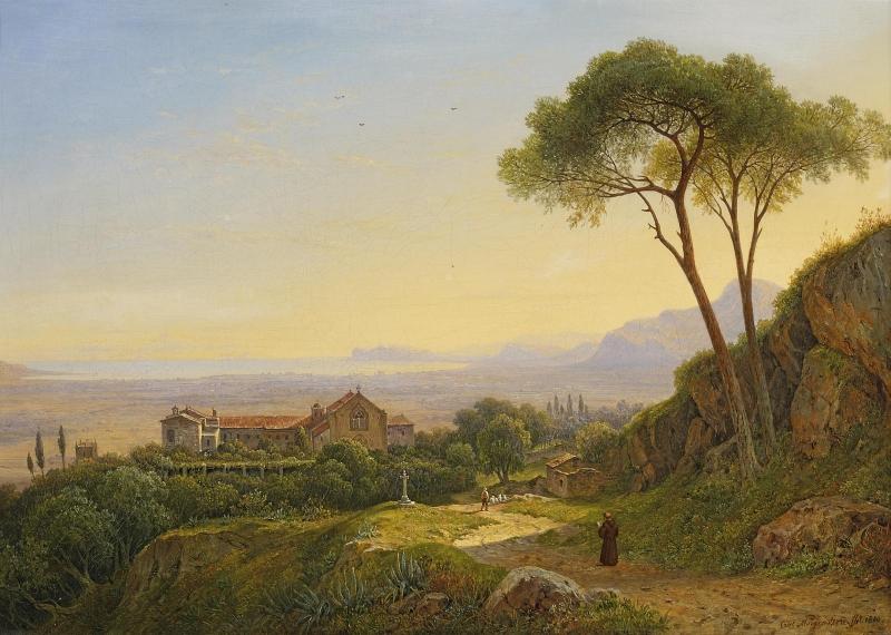 Early Morning In The Mountains Near Baida Monastery In Sicily — Carl Morgenstern