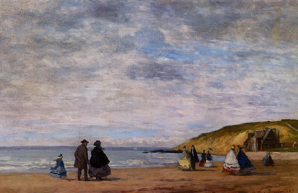 A Walk On The Beach — Eugène Louis Boudin