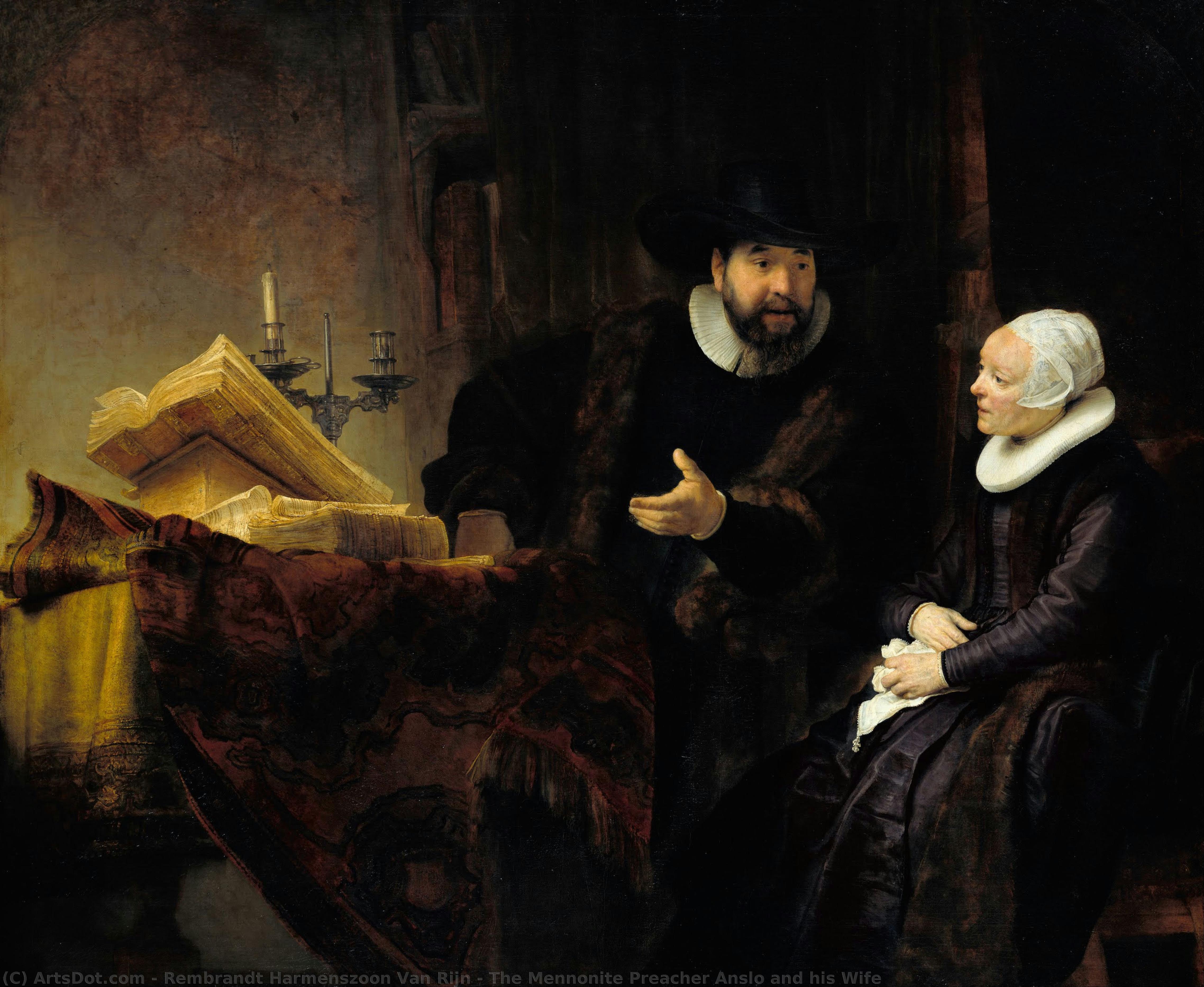 Der Mennonitenprediger Anslo Und Seine Frau — Rembrandt Van Rijn