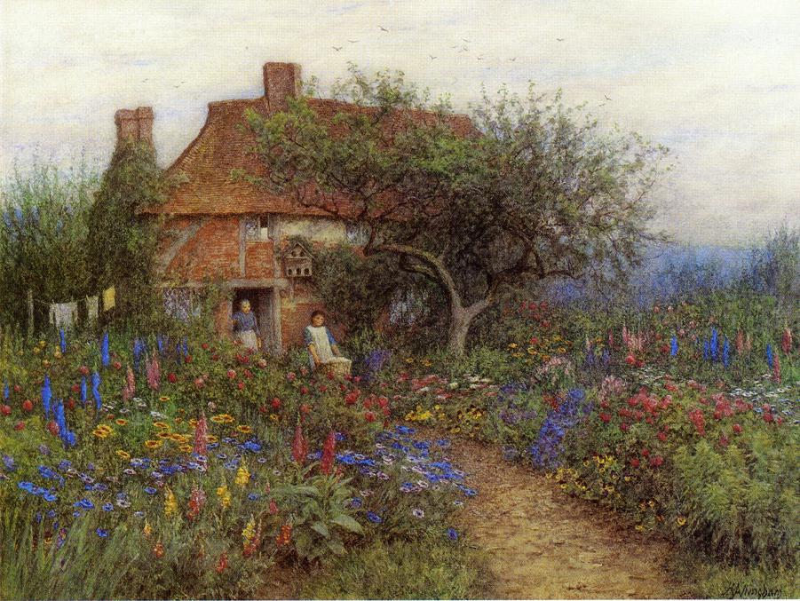 A Cottage Near Brook, Witley, Surrey — Helen Allingham