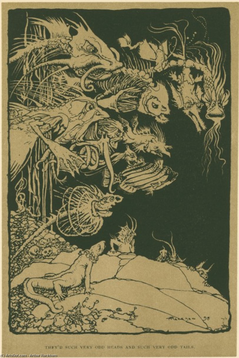 Sir Rupert The Fearless. [they'd Such Very Odd Heads And Such Very Odd Tails] — Arthur Rackham