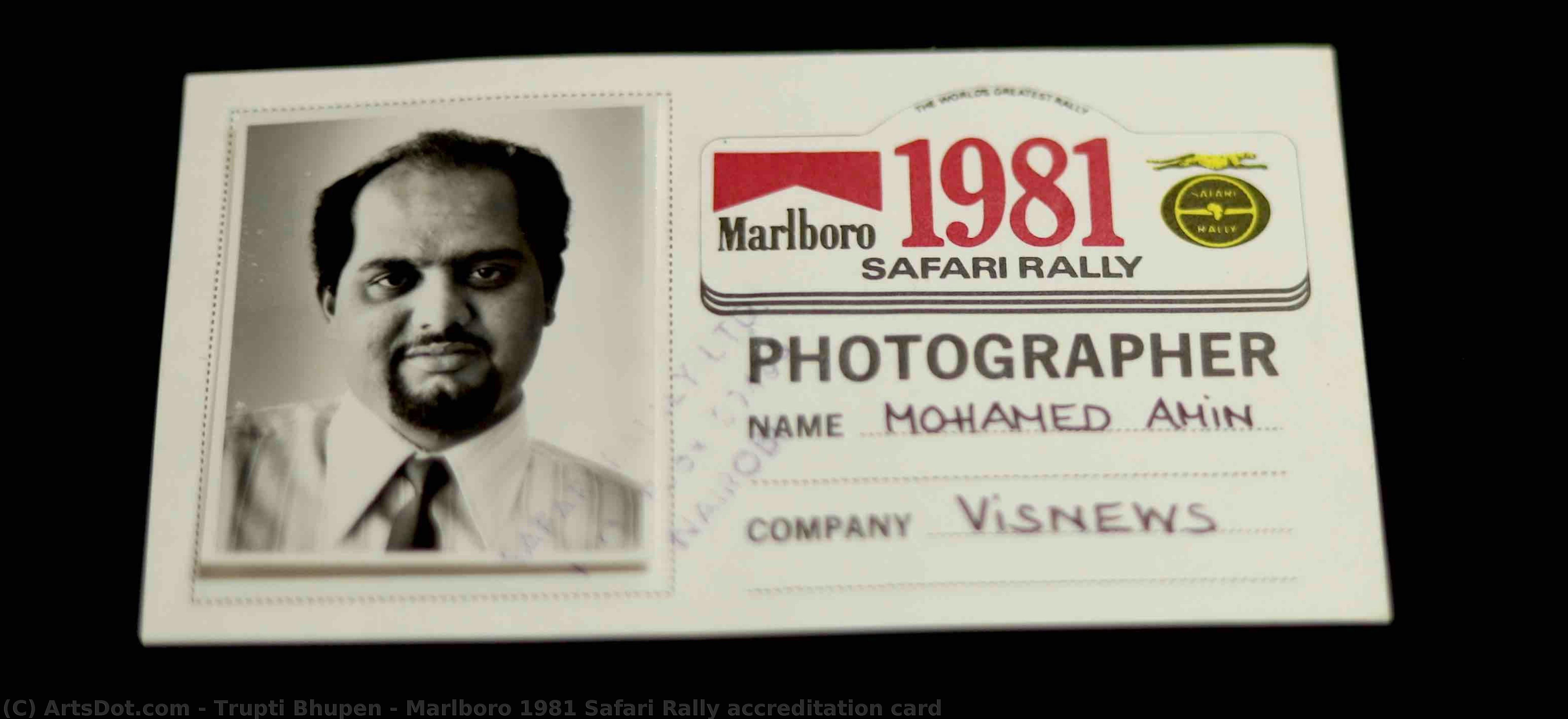 Marlboro 1981 Safari Rally Accreditation Card — Trupti Bhupen