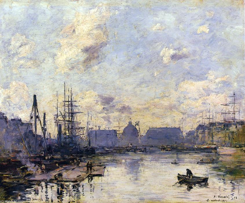 Le Havre, Le Bassin Du Commerce — Eugène Louis Boudin