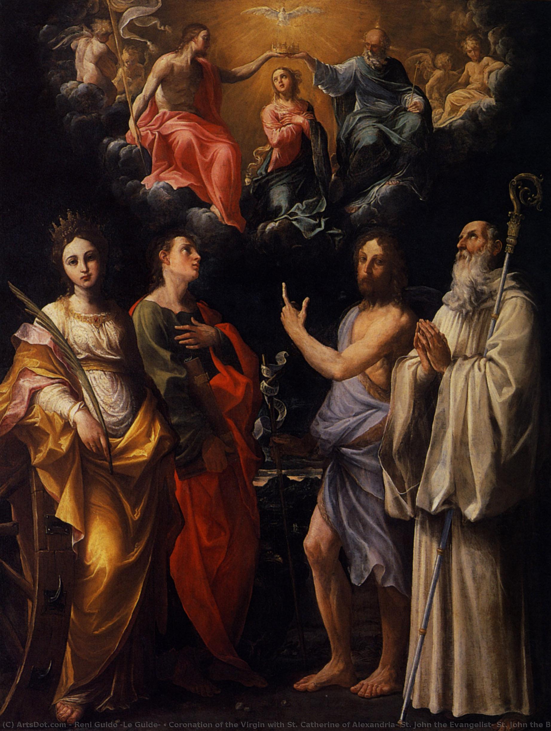 Coronation Of The Virgin With St. Catherine Of Alexandria, St. John The Evangelist, St. John The Baptist — Reni Guido (le Guide)