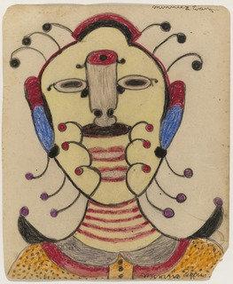 Untitled (clown Creature) — Minnie Evans