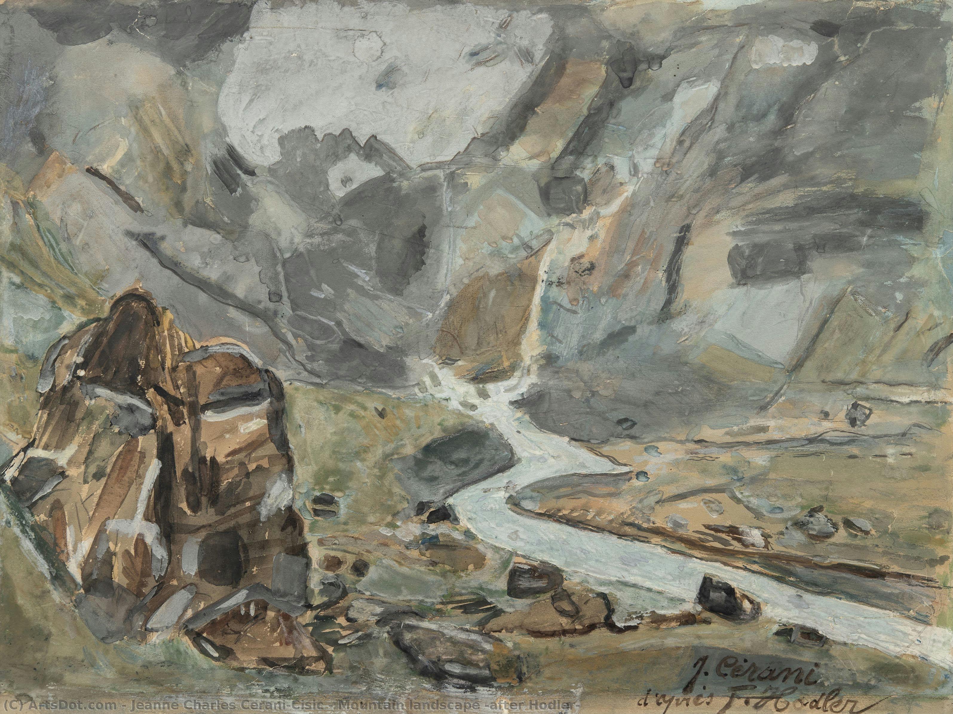 Mountain Landscape (after Hodler) — Jeanne Charles Cerani-cisic