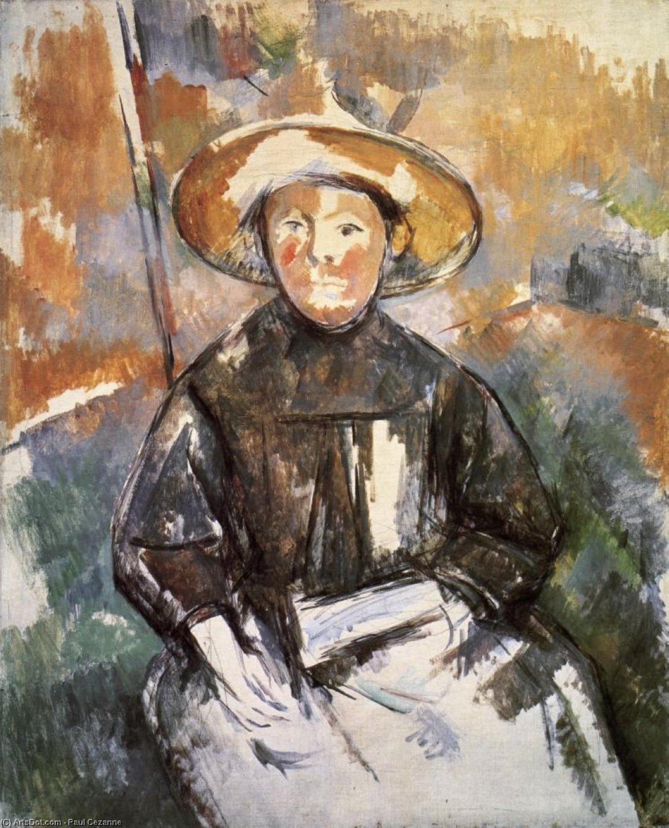 Niño Con Un Sombrero De Paja — Paul Cézanne
