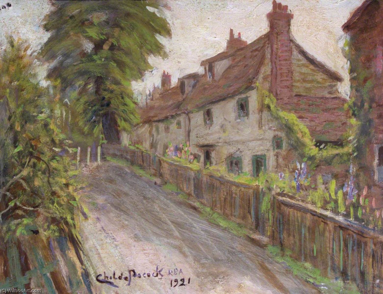 Old Cottages, Holcombe Hill, Mill Hill — Henry Childe Pocock