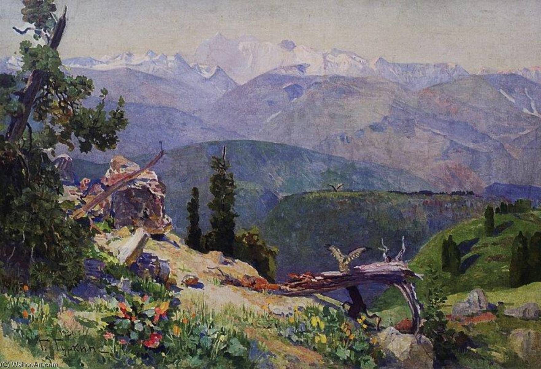 Landscape With Eagles — Grigory Gurkin