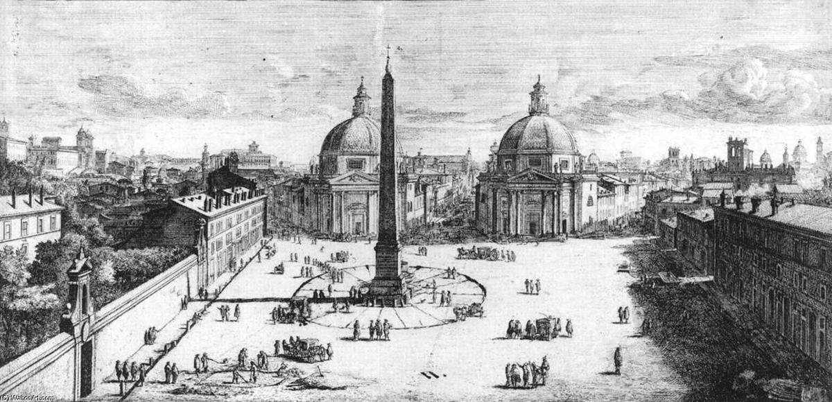 View Of The Piazza Del Popolo, Rome — Gaspar Van Wittel (caspar Andriaans Van Wittel)