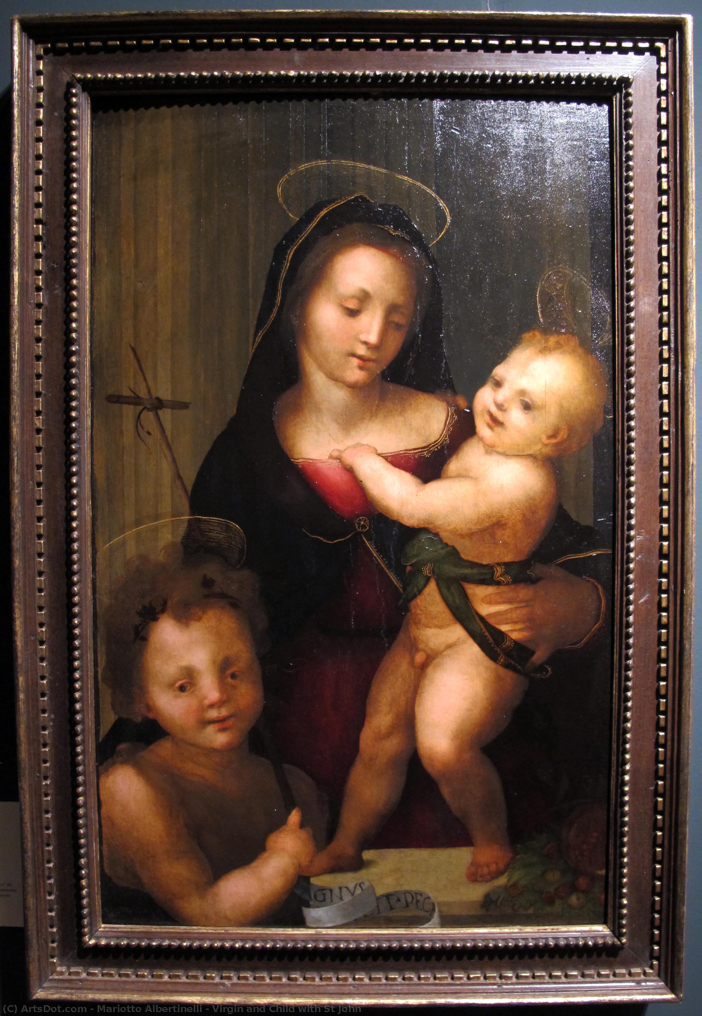 Virgin And Child With St John — Mariotto Albertinelli
