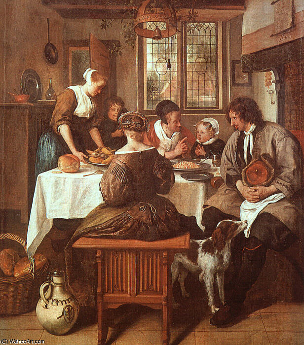 Grace Before Meat, Belvoir Castle, Leicestershire. — Jan Havickszoon Steen