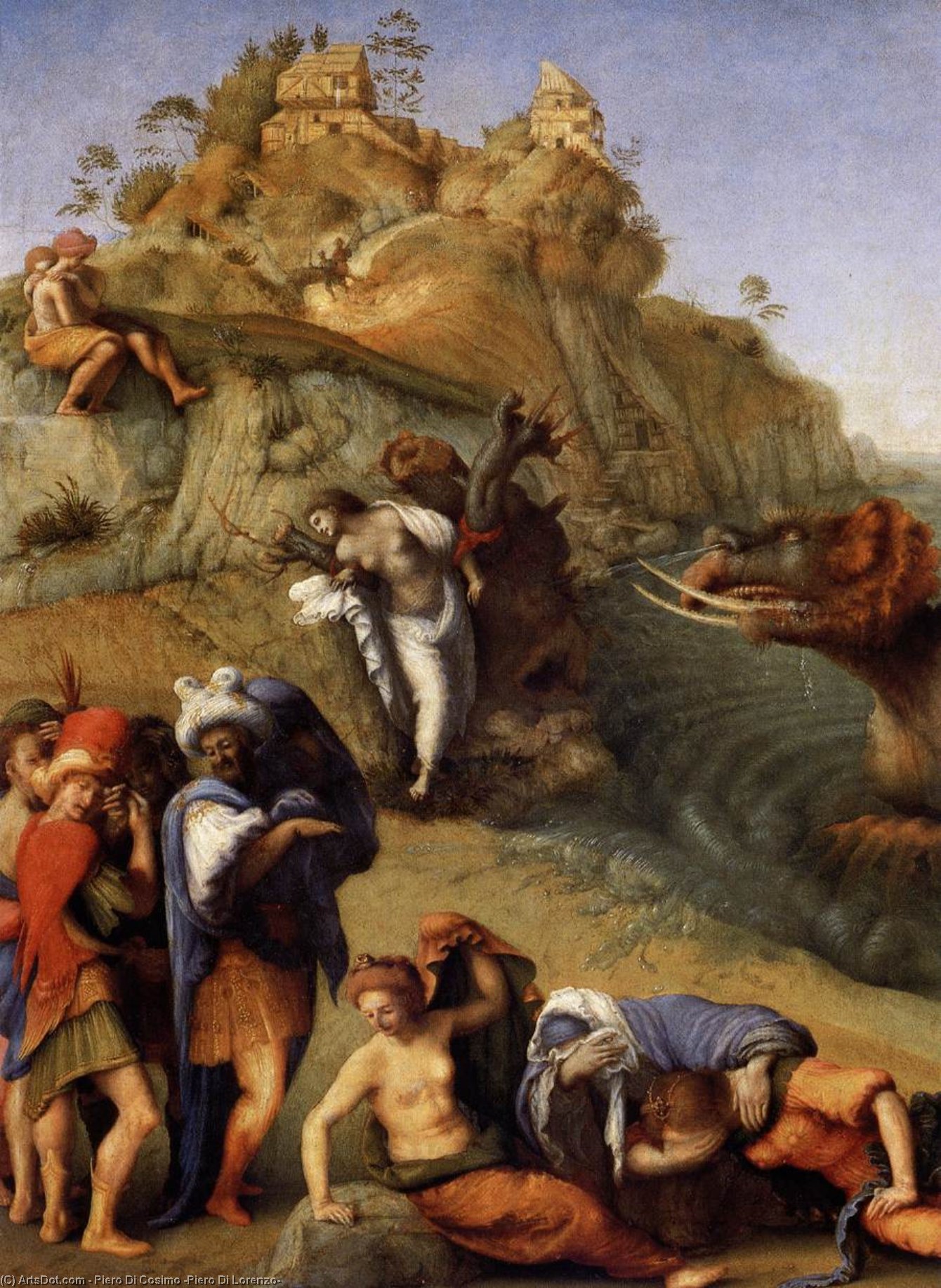 Perseus Frees Andromeda (detail) — Pjero Di Kozimo