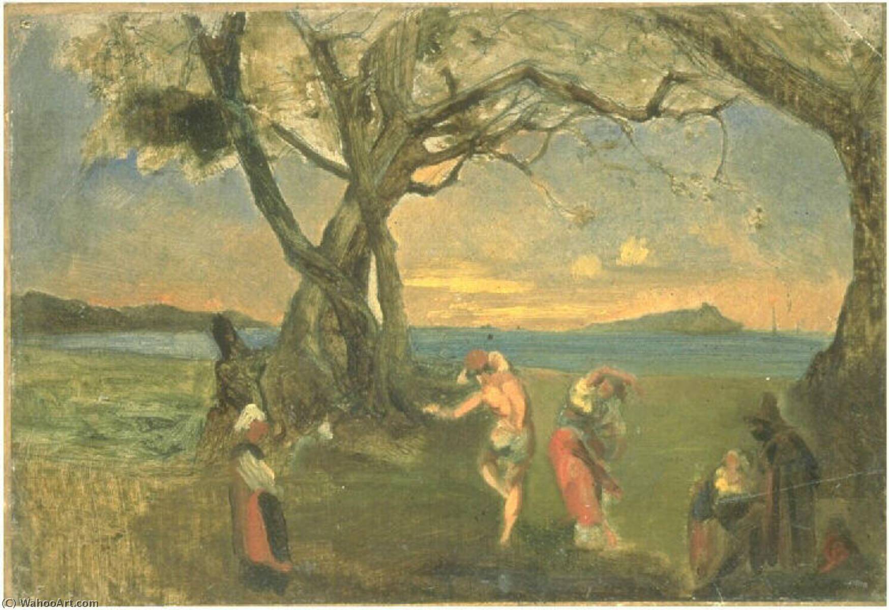 Jeunes Gens Dansant La Tarentelle Dans La Baie De Naples — Jean-baptiste Carpeaux