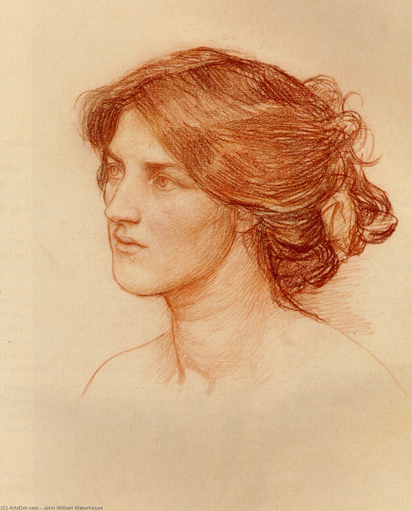 Study For Gather Ye Rosebuds While Ye May — ジョン・ウィリアム・ウォーターハウス
