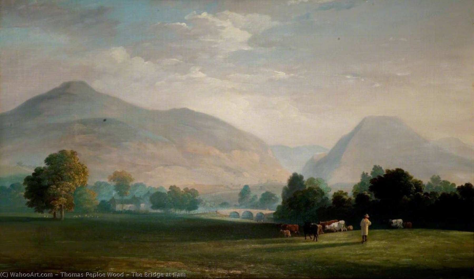 The Bridge At Ilam — Thomas Peploe Wood