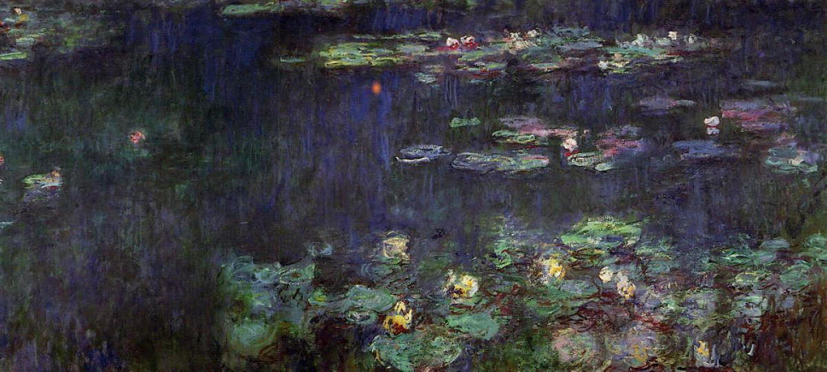 Water Lilies, Green Reflection (right Half) — Claude Monet