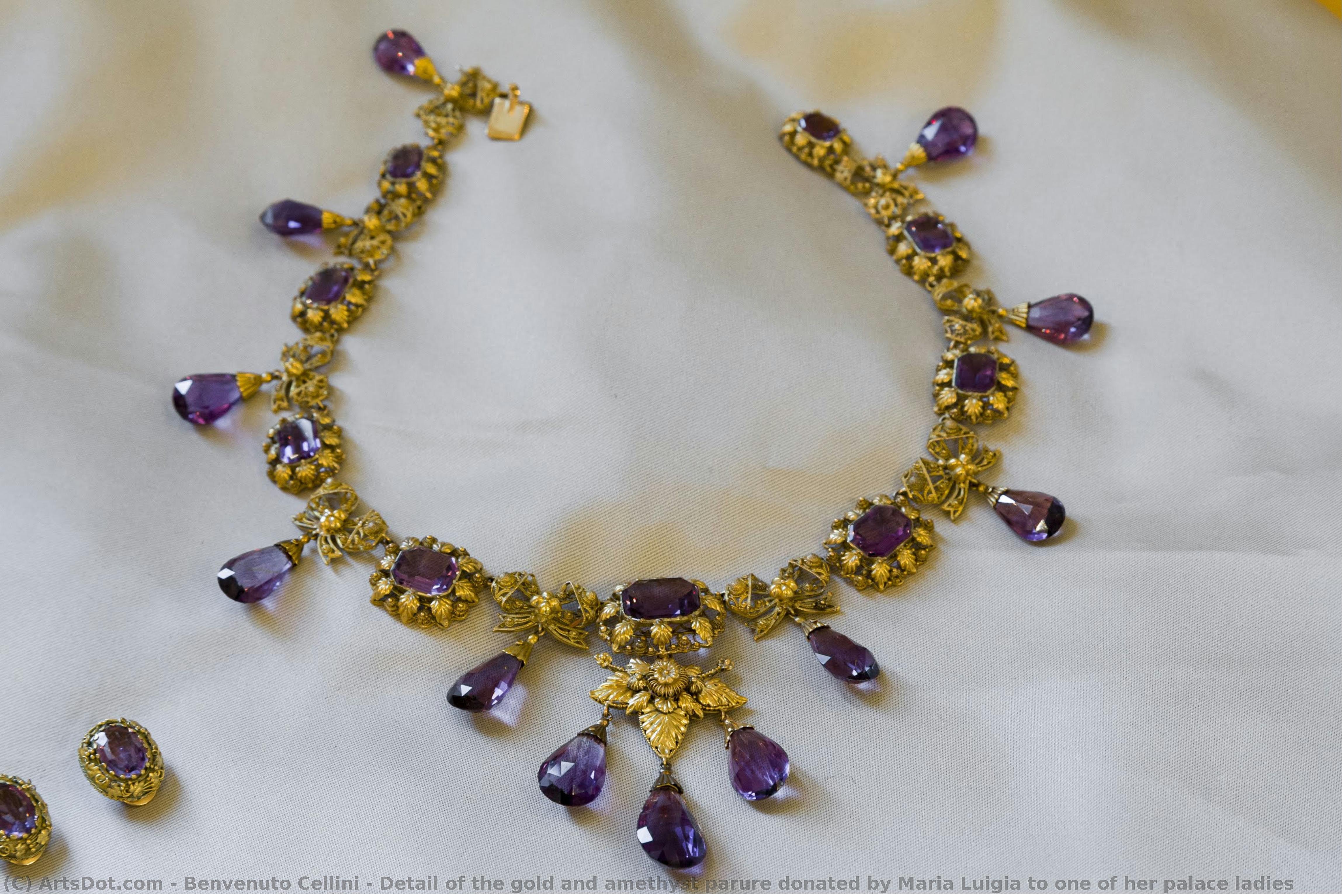 Detail Of The Gold And Amethyst Parure Donated By Maria Luigia To One Of Her Palace Ladies — Беневеното Челини