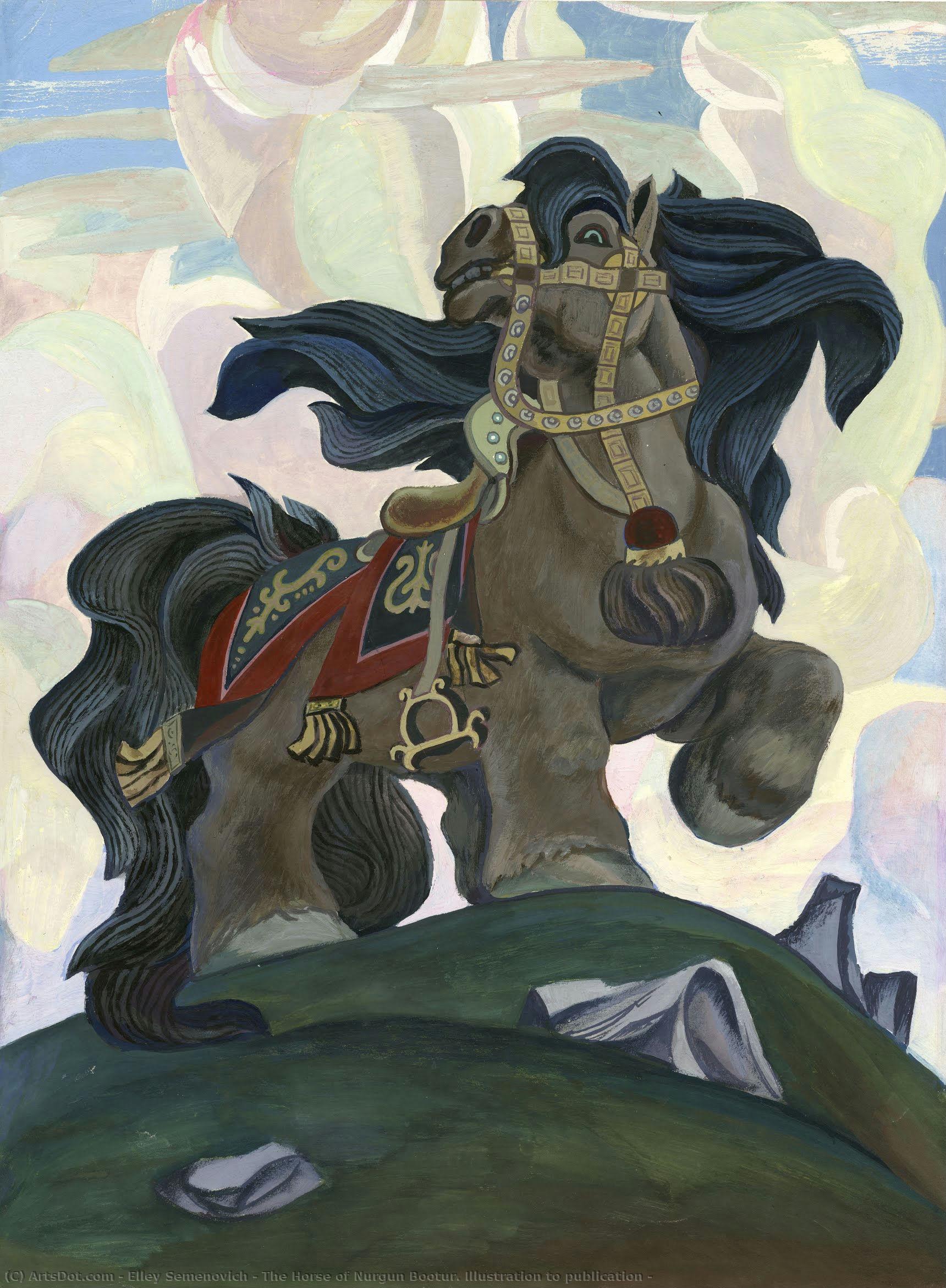 The Horse Of Nurgun Bootur. Illustration To Publication — Elley Semenovich