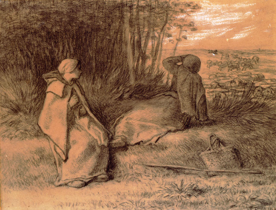 Schaffnerinnen Im Schatten — Jean-françois Millet