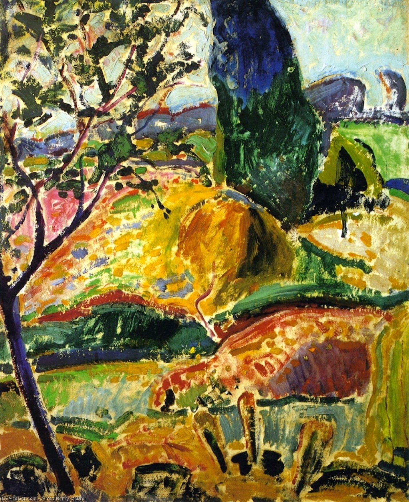 Fauve Landscape (also Known As Landscape Near Oberstdorf - Autumn) — Alfred Henry Maurer