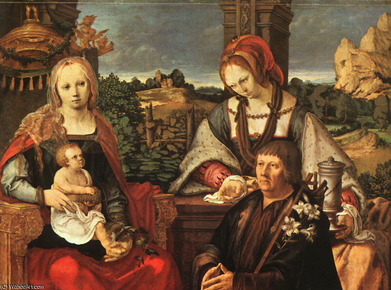 Madonna And Child With Mary Magdalene And A Donor — Lucas Van Leyden