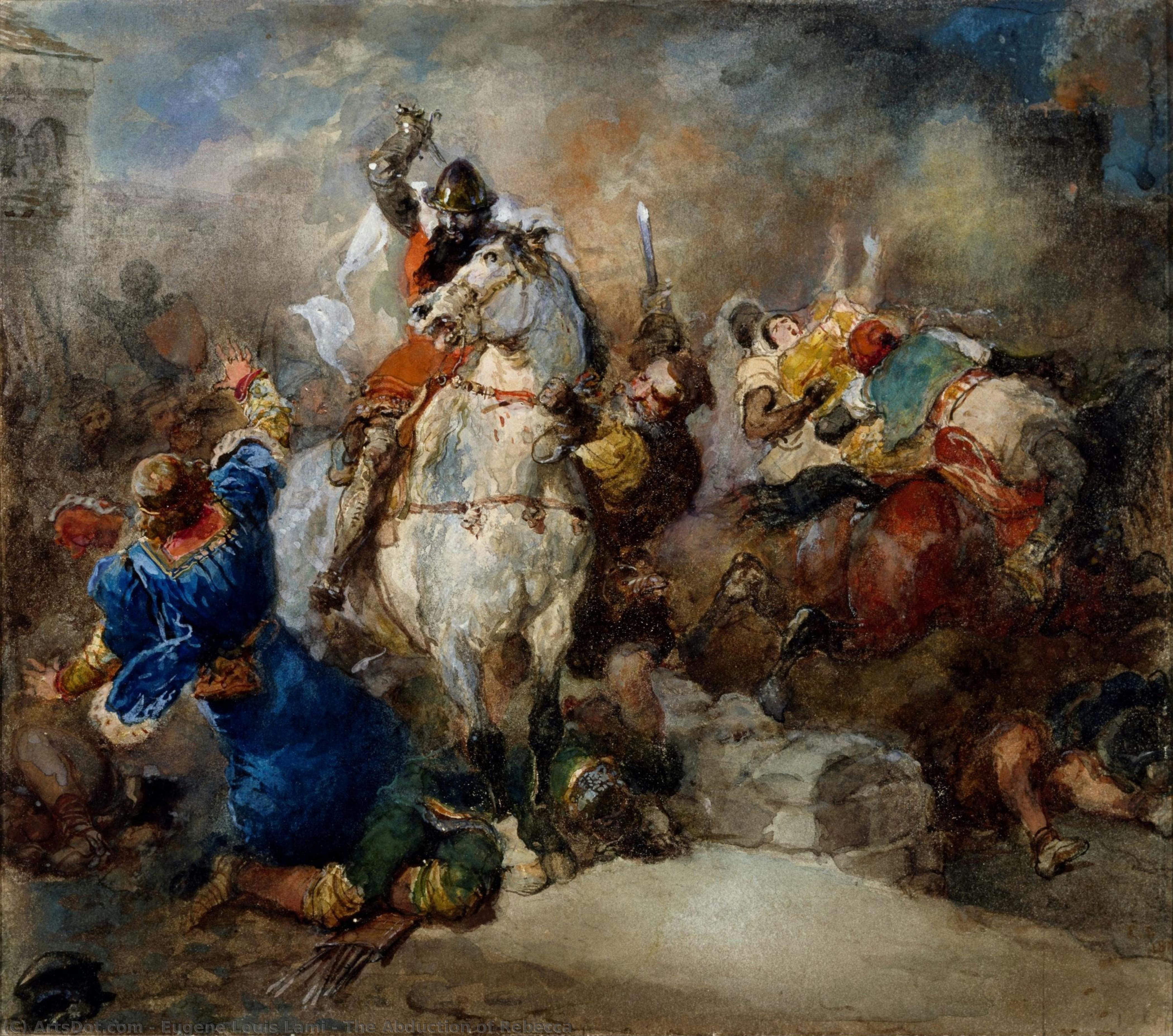 The Abduction Of Rebecca — Eugène Louis Lami