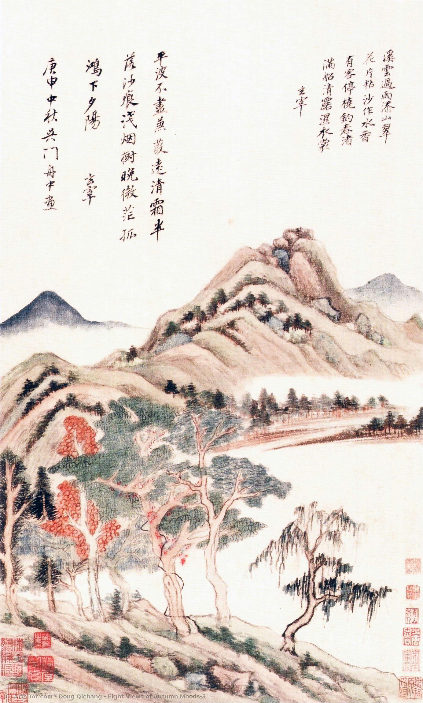 Eight Views Of Autumn Moods-3 — Dong Qichang