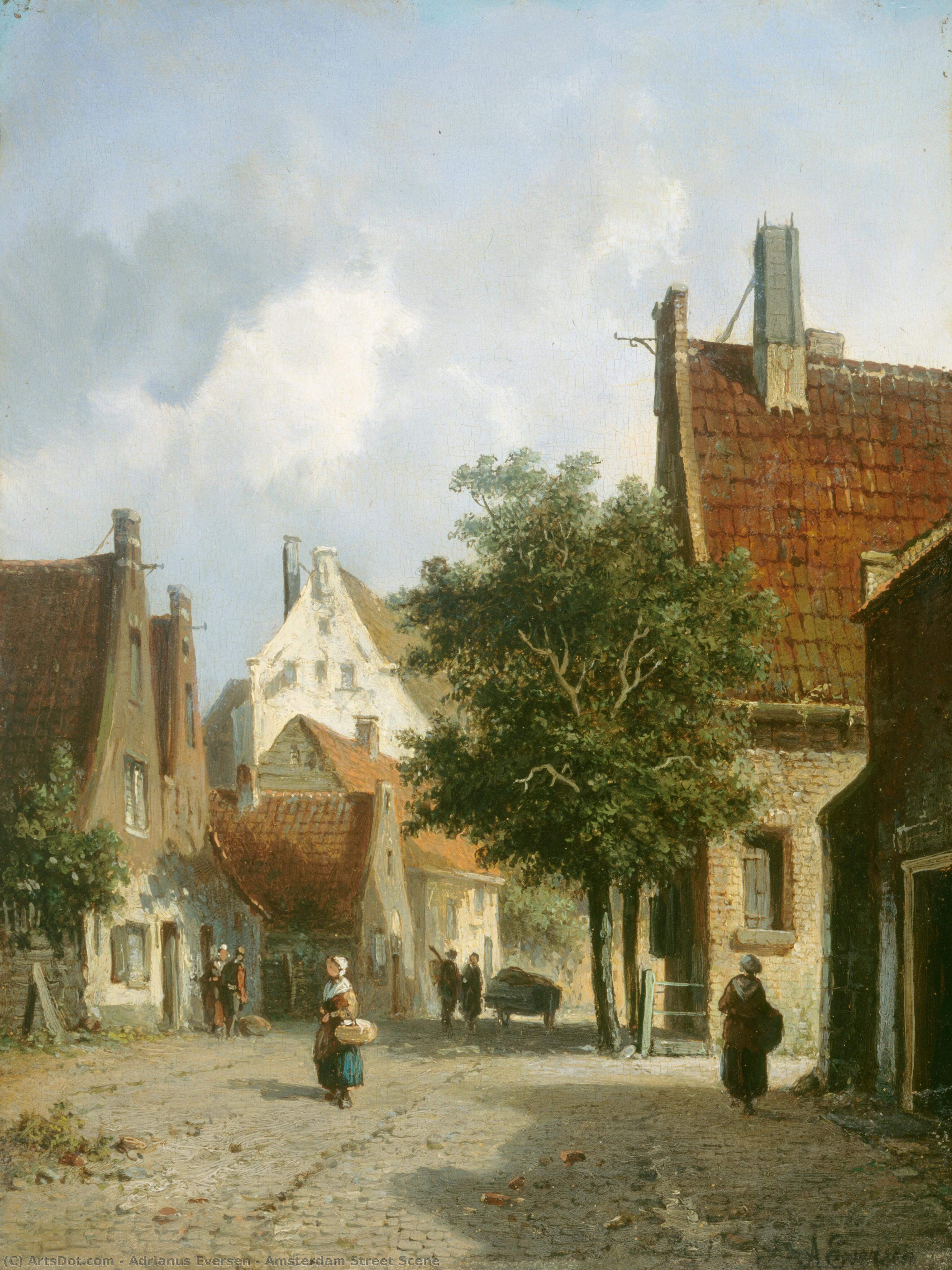 Amsterdam Street Scene — Adrianus Eversen