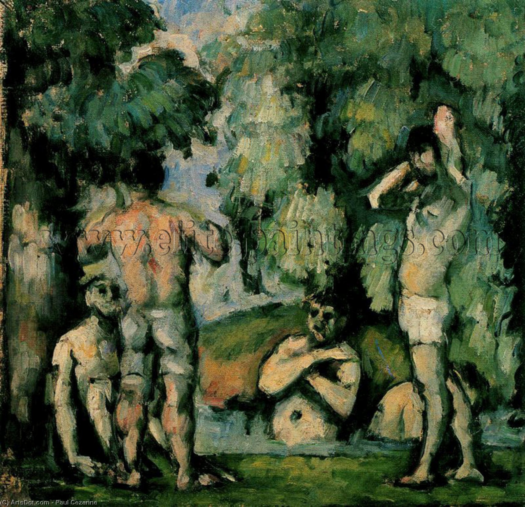 Retrato Del Artista Con Fondo Rosa — Paul Cézanne