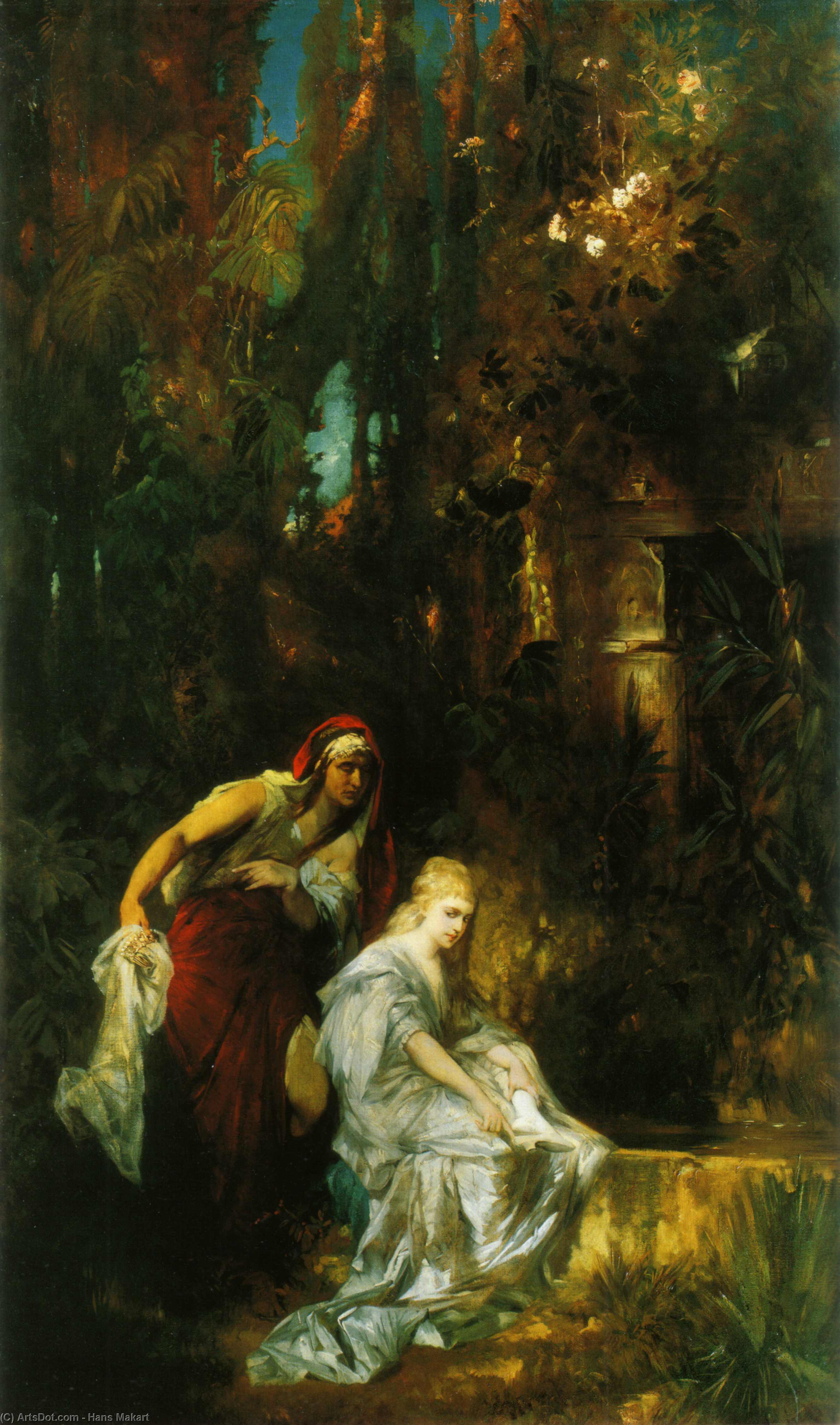 Schneewittchen Erhält Den Giftkamm — Hans Makart