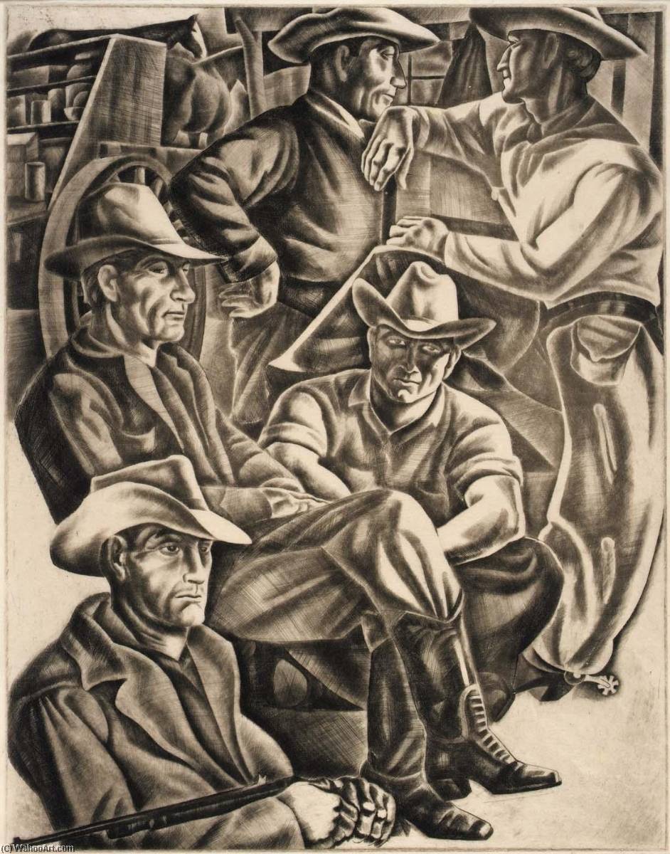 Cow Men — Howard Cook