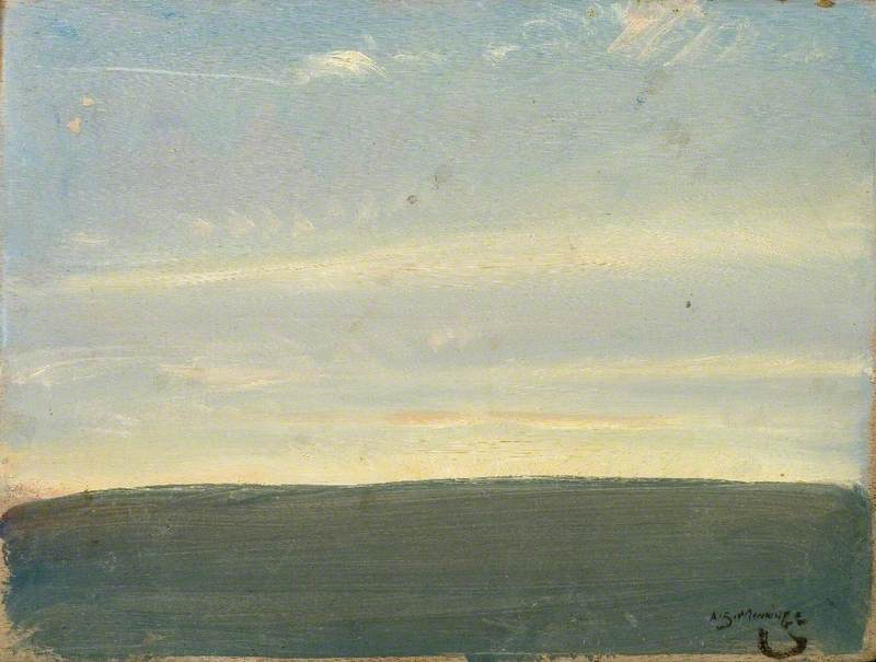 Withypool Hill, Exmoor (recto) — Sir Alfred James Munnings