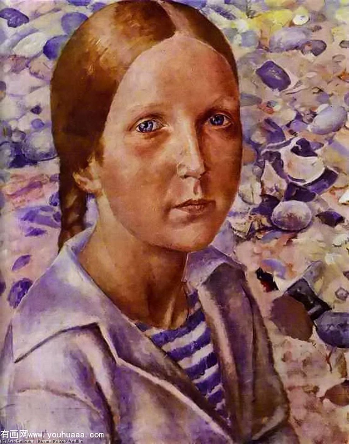Girl On A Beach. Dieppe — Kuzma Petrov-vodkin