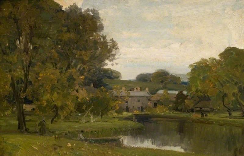An English Farmstead — Alfred East