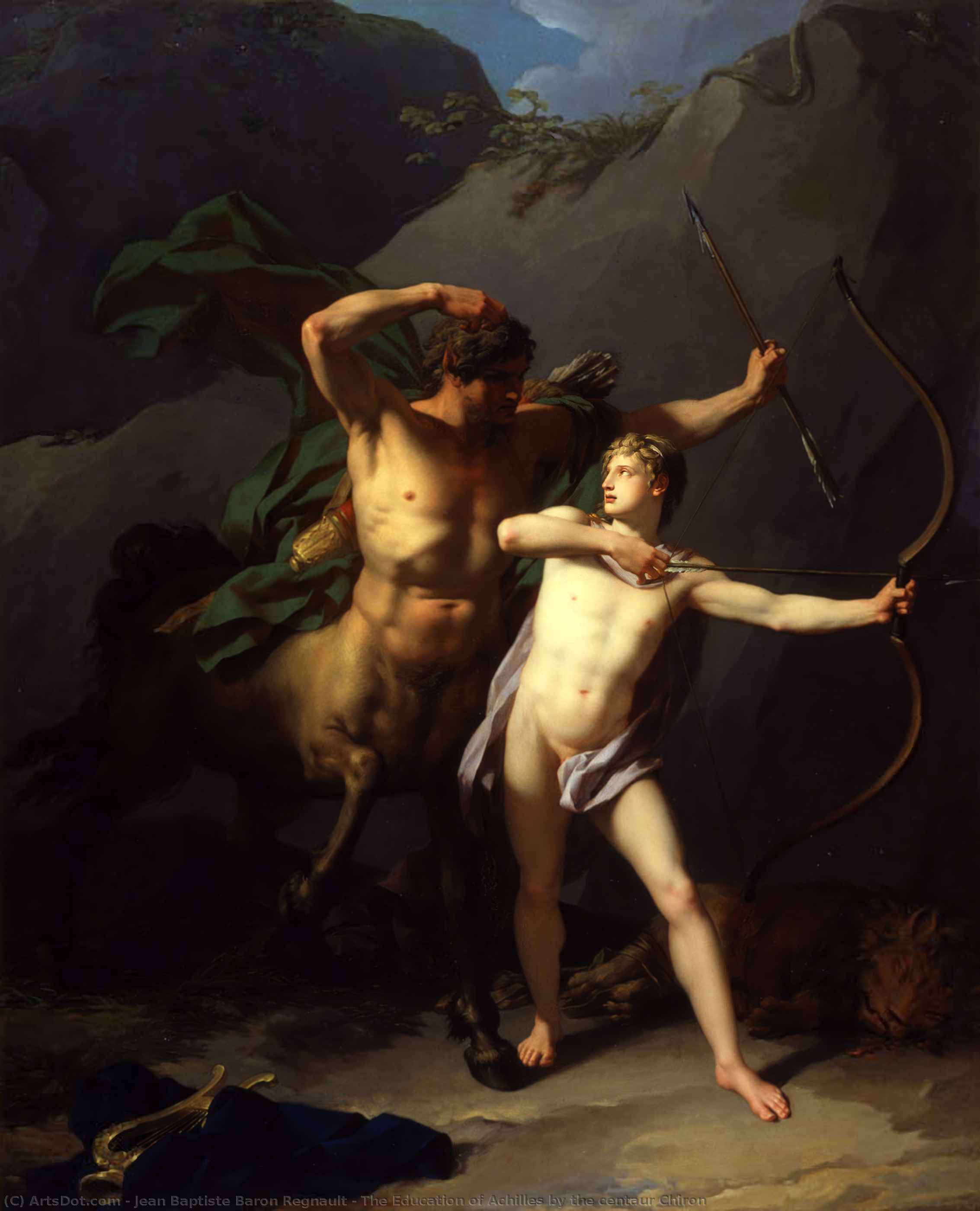 The Education Of Achilles By The Centaur Chiron — Jean Baptiste Baron Regnault