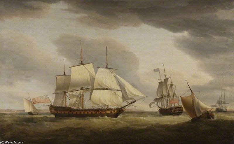 East Indiaman 'taunton Castle', Captain James Urnston, Built By Mr Barnard For Sir Benjamin Hammet — Thomas Whitcombe