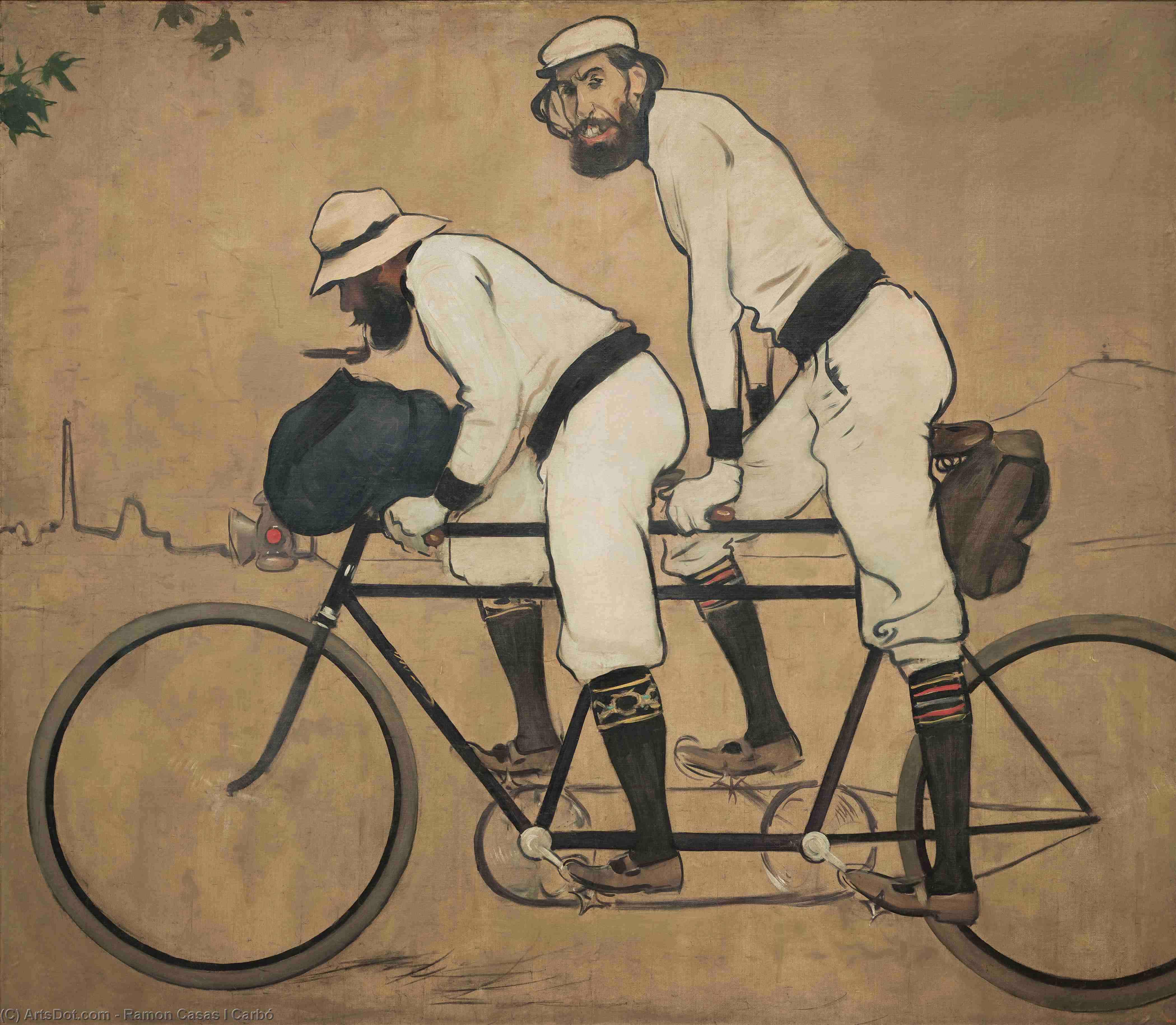 Ramon Casas And Pere Romeu On A Tandem — Ramon Casas I Carbó