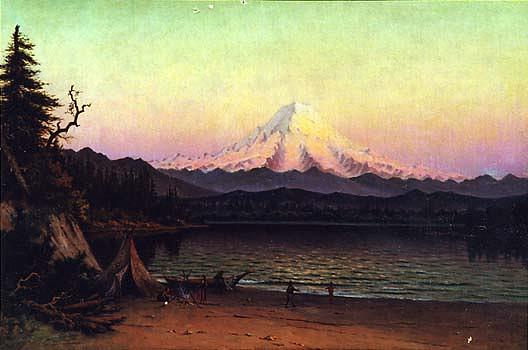 Mount Rainier From The Puyallup River, (painting) — Grafton Tyler Brown