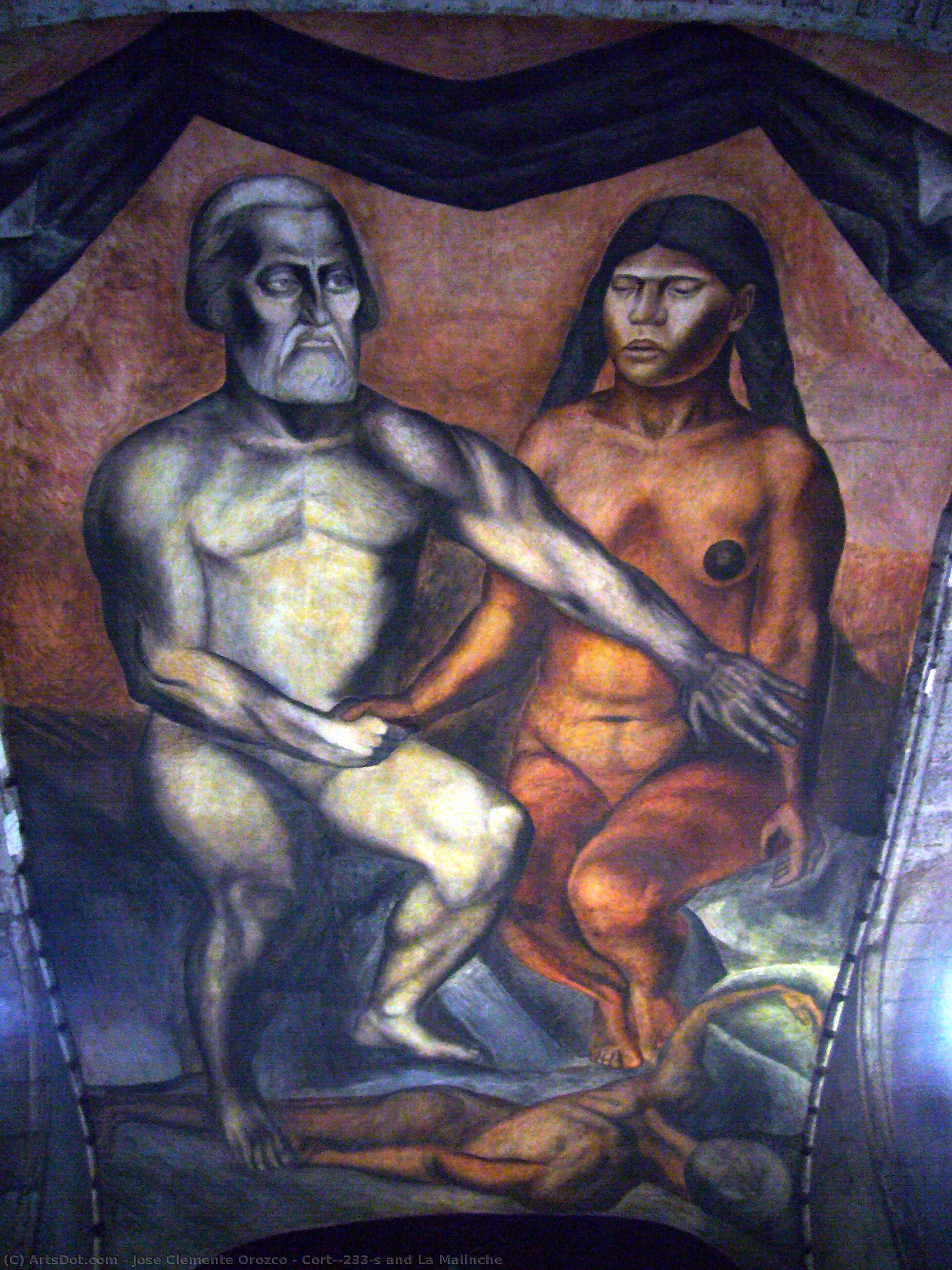 Cortés And La Malinche — Хуан Клементе Орозко